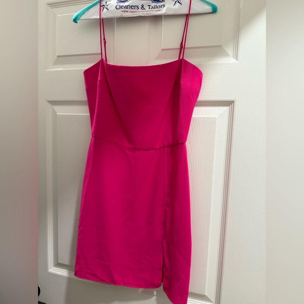 Amanda Uprichard Fuchsia Spaghetti Strap Dress
